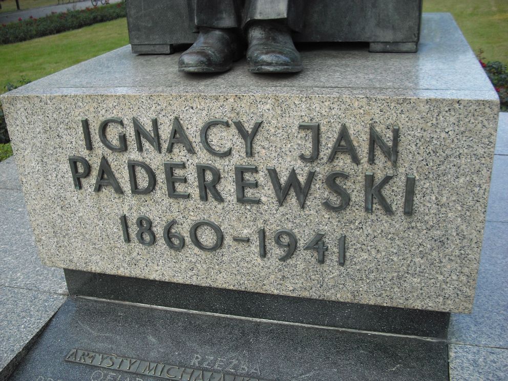 Park Ujazdowski Pomnik Paderewskiego