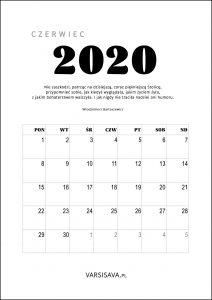 Kalendarz VarSavski 2020